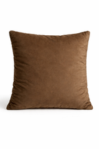 Brown and cream zebra print cushion